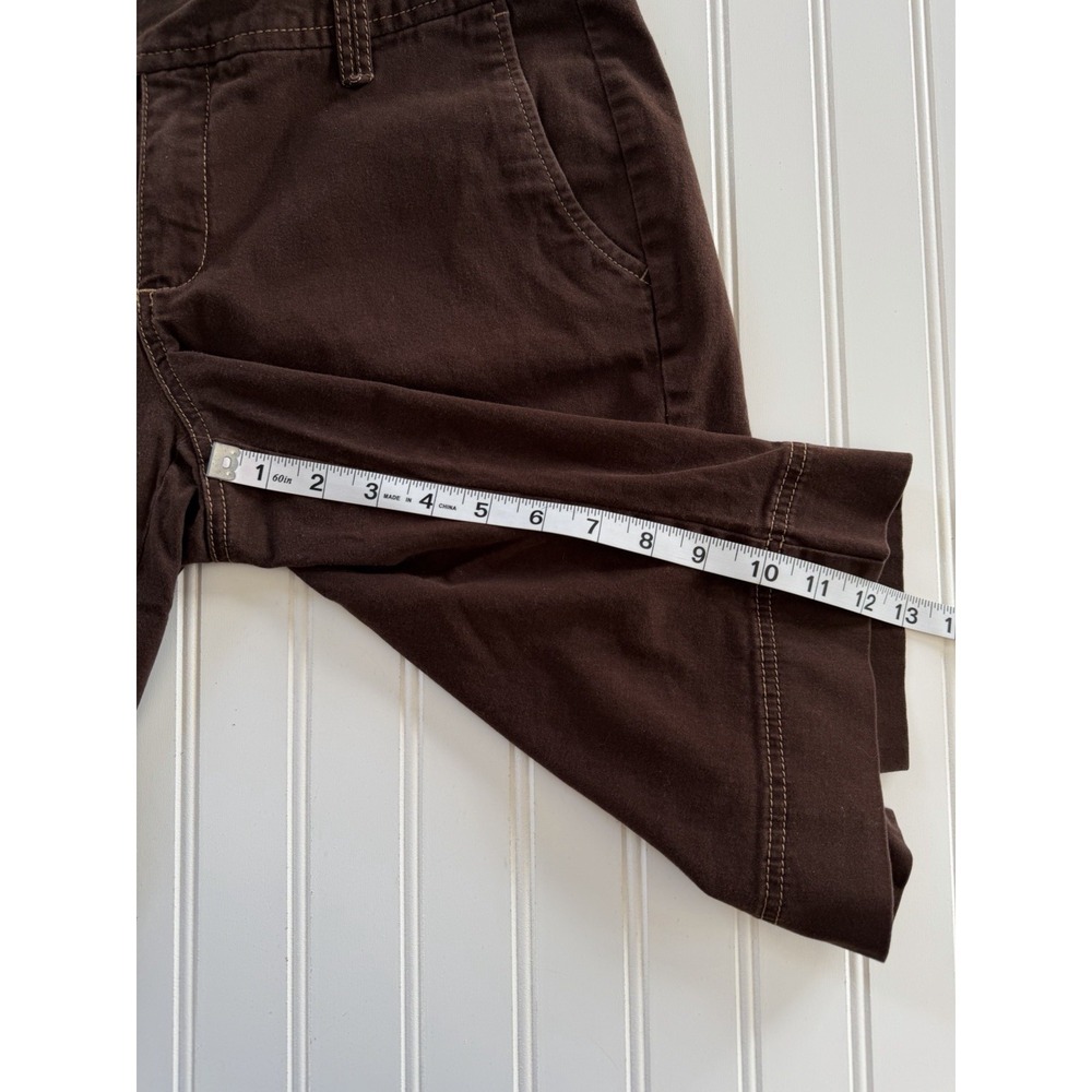 Eddie Bauer Bermuda Shorts Women's 8 Brown Cotton Stretch Pockets - Picture 4 of 10
